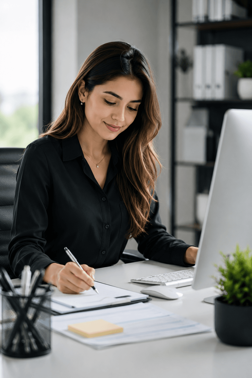 AxisCare medical billing specialist at work